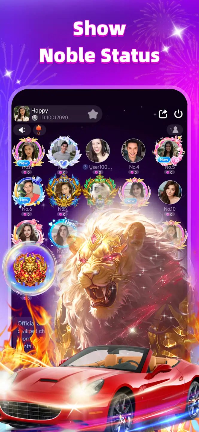 Yami Star screenshot — Show Noble Status